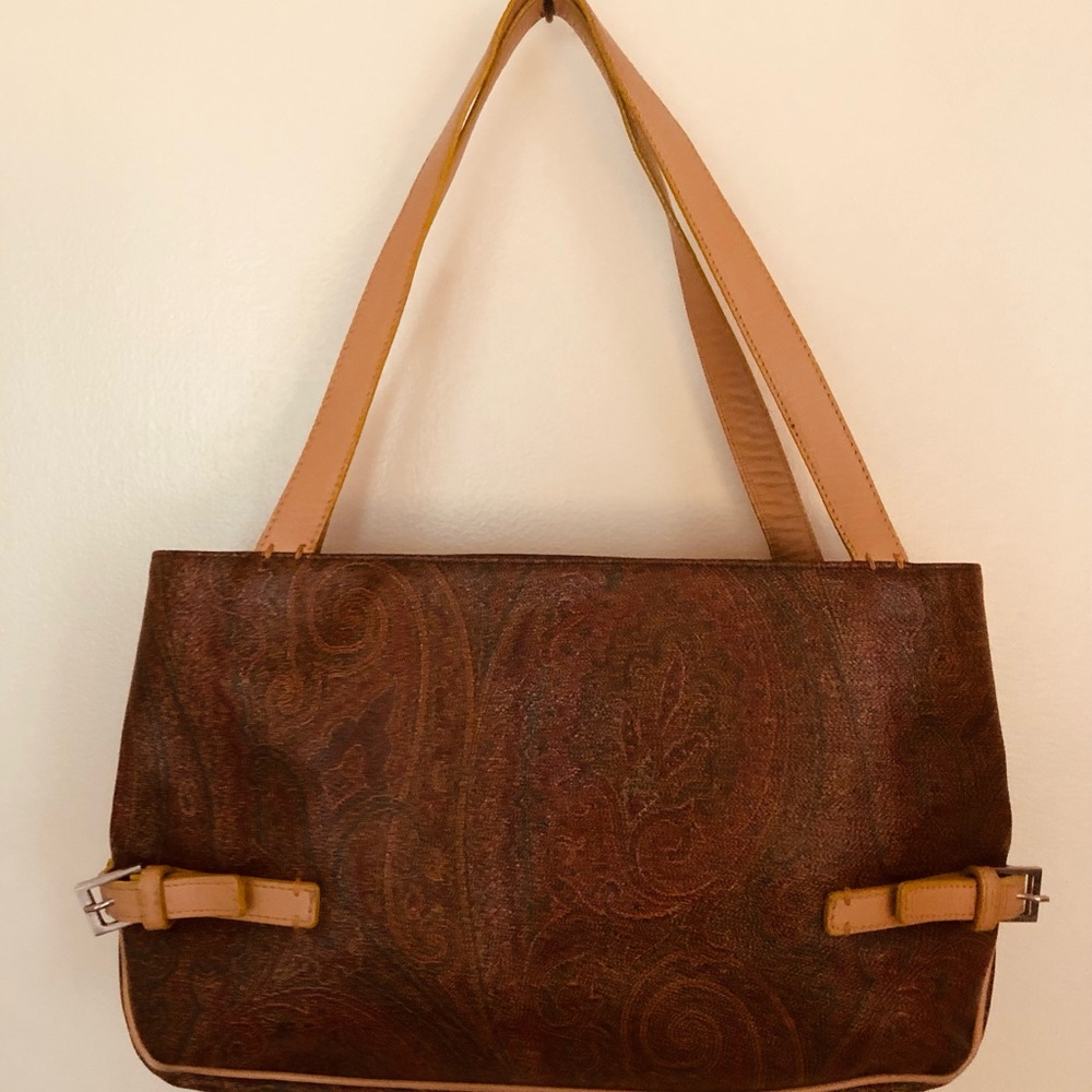 Etro Vintage Super Rare bag with yellow trim EUC Gorgeous!